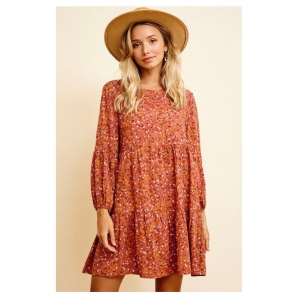 Boho Floral Print Tiered Dress✨️ - Picture 5 of 10